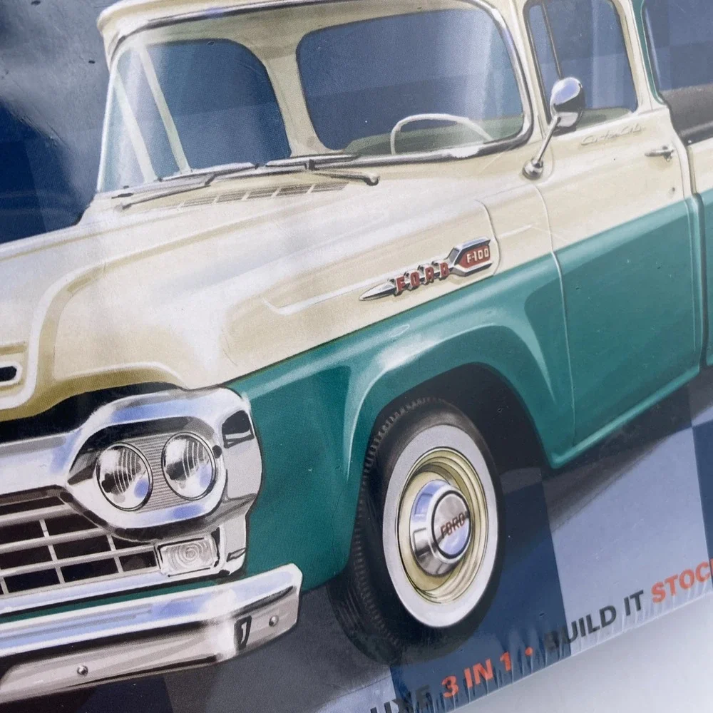 UH AMT 1:25 GREEN 1960 Ford F-100 Pickup Truck Deluxe 3 in 1 Model Kit Sealed